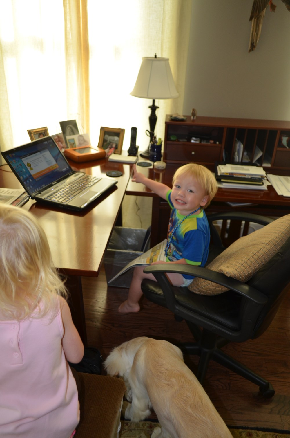 Happy office workers