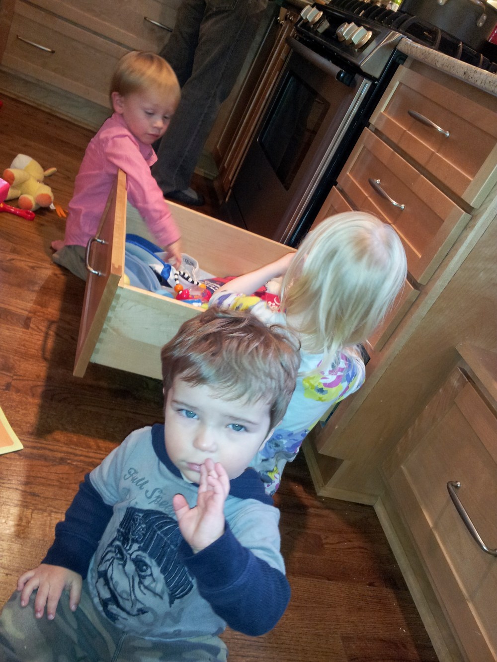 We spent some time with our friends, Natalie and Mike, and little Max.  Check out that toy drawer in the kitchen!  So cool!