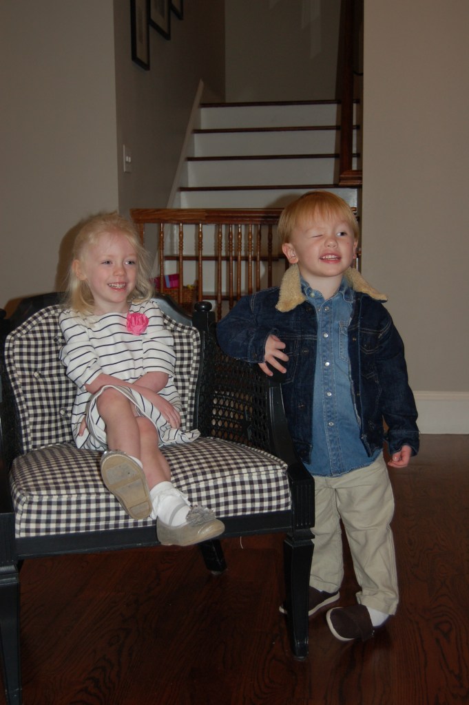 Cuties ready for their school egg hunts!