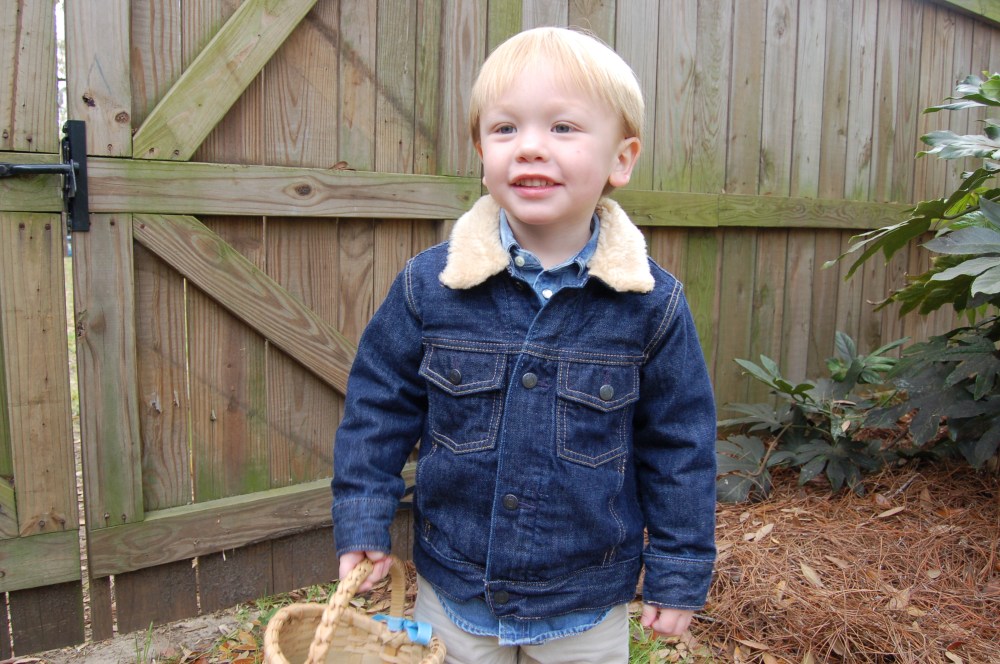 First ever school Easter egg hunt makes for a happy boy!