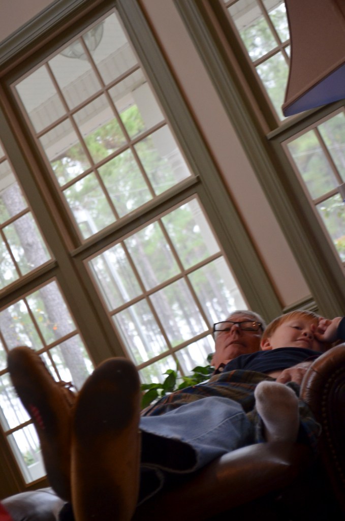 Lounging, a favorite Christmas pastime